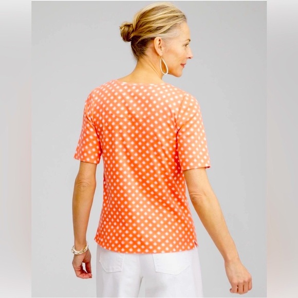 Chico's Orange Fitted Short Sleeve Tee - Picture 5 of 7
